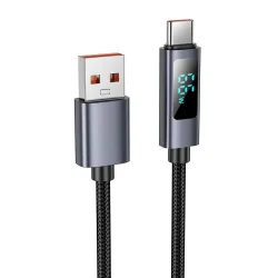 Cavo Dati e Ricarica USB-A - USB-C HOCO Display X112, 100W, 1m, Nero