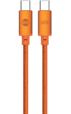 Cavo Dati e Ricarica USB-C - USB-C Forever Saffron, 60W, 1m, Arancione