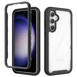 Custodia per Samsung Galaxy S23 FE S711, Techsuit, Defense360 Pro, Nera