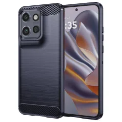 Custodia per Motorola Edge 60 Neo / Edge 50 Neo, Techsuit, Carbonio, Blu