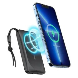 Batteria Esterna Wireless Veger VP1151 / W1151, 10000mAh, 22.5W, QC + PD + FQI, 1 x QI - 1 x USB-A - 1 x USB-C, Nera