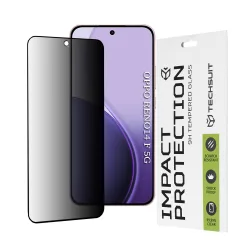 Pellicola protettiva per schermo Privacy Techsuit per Oppo Reno14 FS 5G / Reno14 F, Vetro temperato, Full Glue, 111D