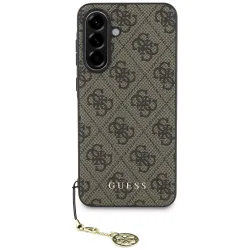 Custodia per Samsung Galaxy A56 A566, Guess, 4G Charm, Marrone
