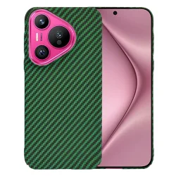 Custodia per Huawei Pura 70, Techsuit, Carbonite FiberShell, Verde