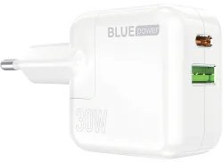 Caricabatterie di rete BLUE Power BC111A, 30W, 3A, 1 x USB-A - 1 x USB-C, bianco