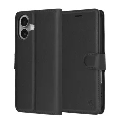 Custodia per Apple iPhone 17, Techsuit, Leather Folio, Nera