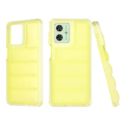 Custodia per Motorola Moto G54, Techsuit, Wave Shield, Gialla