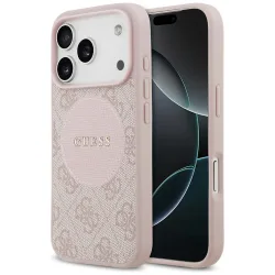Custodia MagSafe per Apple iPhone 17 Pro Max, Guess, 4G Circle Classic Logo, Rosa