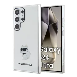 Custodia per Samsung Galaxy S24 Ultra S928, Karl Lagerfeld, IML Luxury Choupette, Trasparente