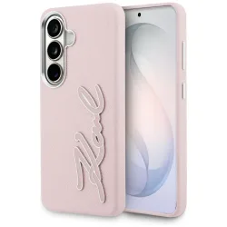 Custodia per Samsung Galaxy S26 S942, Karl Lagerfeld, Signature Resin Logo, Rosa