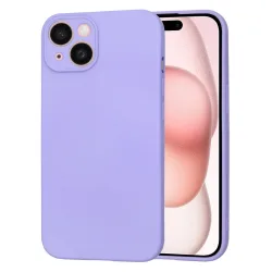 Custodia per Apple iPhone 15, Techsuit, SoftFlex, Lilla Chiaro