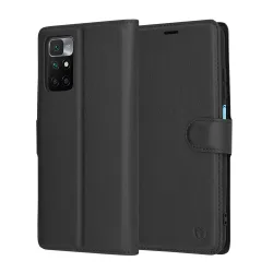 Custodia per Xiaomi Redmi 10 2022 / 10 (2021), Techsuit, Leather Folio, Nera