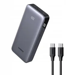 Batteria Esterna UGREEN Nexode PB532 (55989B), 20000mAh, 30W, QC + PD, 1 x USB-A - 2 x USB-C, Grigio