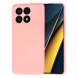 Custodia per Xiaomi Poco X6 Pro, Techsuit, SoftFlex, Rosa Chiaro