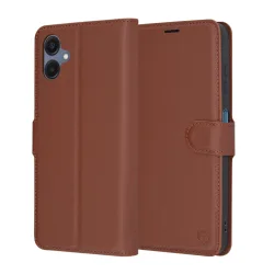 Custodia per Samsung Galaxy A06 A065, Techsuit, Leather Folio, Marrone