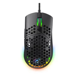 Mouse Gaming Cablato USB HAVIT MS1036, RGB, 1200DPI - 7200DPI, 1.6m, Bianco