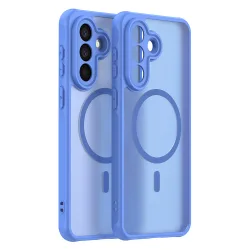 Custodia MagSafe per Samsung Galaxy A56 A566, Techsuit, HaloFrost II, Blu