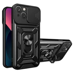 Custodia per Apple iPhone 14, Techsuit, CamShield, Nera