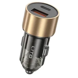 Caricabatterie Auto Lito IN-C04, 52W, 3A, 1 x USB-A - 1 x USB-C, Nero
