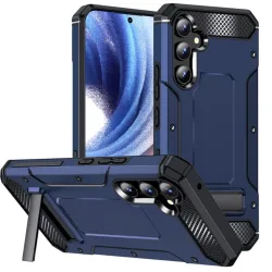 Custodia per Samsung Galaxy A54 A546, Techsuit, Hybrid Armor Kickstand, Blu