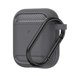 Custodia Techsuit Carbon per Apple AirPods Gen 2 / Gen 1, Grigio