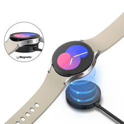 Caricabatterie Wireless Techsuit TSC12 per Samsung Galaxy Watch Series, USB-A, Nero