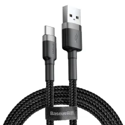 Cavo Dati e Ricarica USB-A - USB-C Baseus Cafule, 60W, 0.5m, Nero CATKLF-AG1