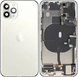Cover Batteria Apple iPhone 11 Pro, Con Scocca Centrale, Parti Complete, Argento, Swap Premium