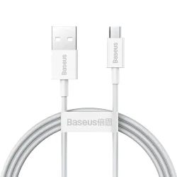 Cavo Dati e Ricarica USB-A - microUSB Baseus Superior Series, 18W, 1m, Bianco CAMYS-02