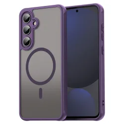 Custodia MagSafe per Samsung Galaxy S24 FE S721, Techsuit, HaloFrost II, Viola