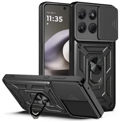 Custodia per Motorola Moto G37 Power, Techsuit, CamShield, Nera