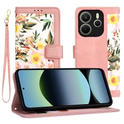 Custodia per Xiaomi Redmi Note 14 4G (Regionale), Techsuit, FlipCraft, Rosa