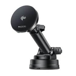 Caricabatterie Auto Wireless Yesido DS30, 15W, 1.67A, Nero