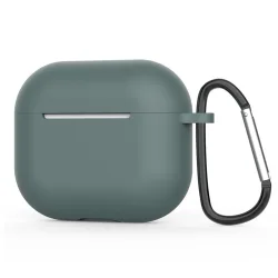 Custodia Techsuit Silicone per Apple AirPods 4, Verde Scuro