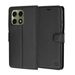 Custodia per Motorola Edge 70 Pro, Techsuit, Leather Folio, Nera