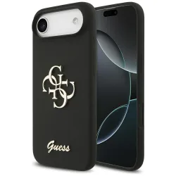 Custodia per Apple iPhone 17 Air, Guess, Big 4G Script, Nera