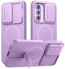 Custodia MagSafe per Samsung Galaxy A57 5G, Tech-Protect, Kevlar Aura, Viola