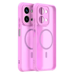 Custodia MagSafe per Xiaomi Redmi 15C 5G / 15C 4G, Techsuit, HaloFrost II, Rosa