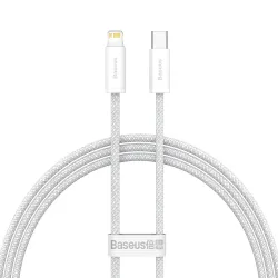 Cavo dati e ricarica USB-C - Lightning Baseus a ricarica rapida dinamica, 20W, 2m, bianco CALD000102