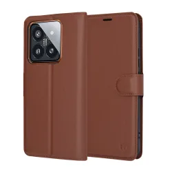 Custodia per Xiaomi 14 Pro, Techsuit, Leather Folio, Marrone