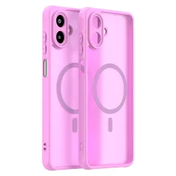 Custodia MagSafe per Samsung Galaxy A07 4G A075, Techsuit, HaloFrost II, Rosa