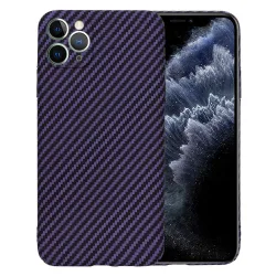 Custodia per Apple iPhone 11 Pro Max, Techsuit, Carbonite FiberShell, Viola