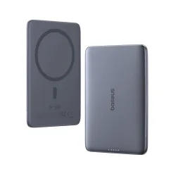 Batteria Esterna Wireless Baseus PicoGo AM41, 5000mAh, 20W, PD + FQI, 1 x QI - 1 x USB-C, Grigio P1007680C813-00