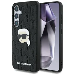Custodia per Samsung Galaxy S25+ S936, Karl Lagerfeld, Monogram Karl's Head, Nera