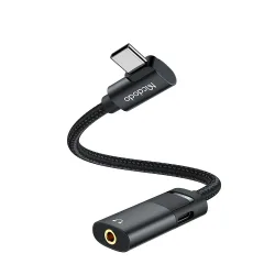 Adattatore Audio USB-C - USB-C / 3.5mm McDodo CA-1880, Nero