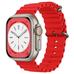 Cinturino Techsuit W038 per Apple Watch 49mm / 46mm / 45mm / 44mm / 42mm Series, Rosso