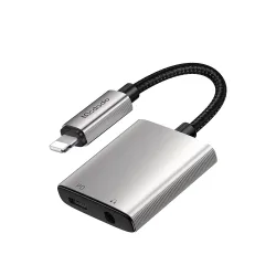 Adattatore Audio Lightning - Lightning / 3.5mm McDodo CA-5540 Wales, Grigio