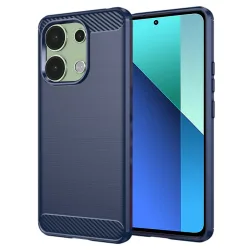 Custodia per Xiaomi Redmi Note 13 4G, Techsuit, Carbonio, Blu