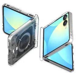 Custodia MagSafe per Samsung Galaxy Z Flip7 F766, Spigen, Ultra Hybrid Pro Neo One, Trasparente ACS09560
