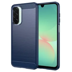 Custodia per Samsung Galaxy A26 A266, Techsuit, Carbonio, Blu
